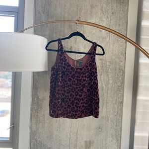 Pink Velvet Leopard J. Crew Collection Shell